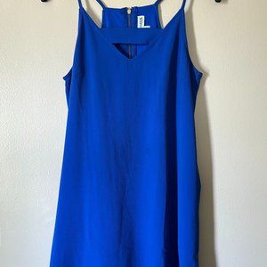 Almost Famous Sleeveless Blue Dress Zipper in back
